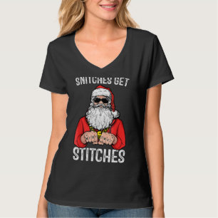 Snitches erhalten Stitches Santa T-Shirt