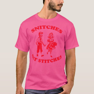 Snitches erhalten Stitches T-Shirt Funny Y2K