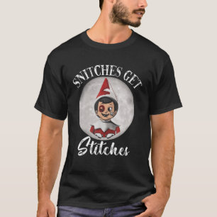 Snitches erhalten Stitches Ugly Christmas Funny Fu T-Shirt