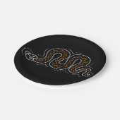 Snkae punktierte Entwurf Pappteller (Schrägansicht)