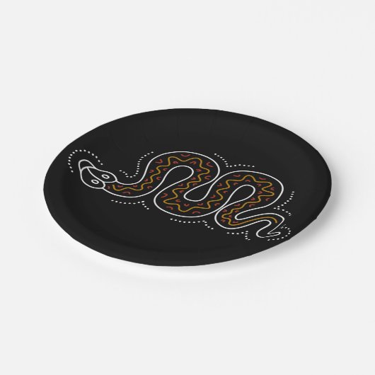 Snkae punktierte Entwurf Pappteller (Schrägansicht)