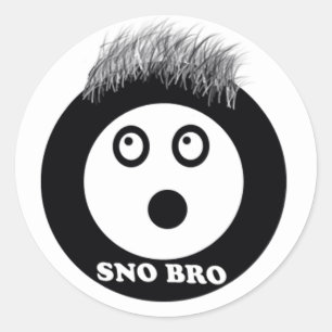 sno bro runder aufkleber