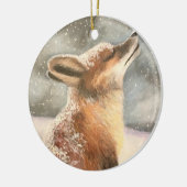 Sno Fox Keramik Ornament (Links)
