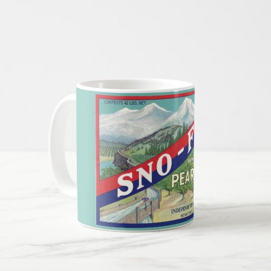 Sno-Gefüttert Birnen-Tasse Kaffeetasse (Vorderseite Links)