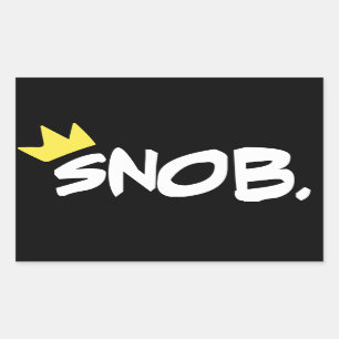 Snob-Aufkleber Rechteckiger Aufkleber