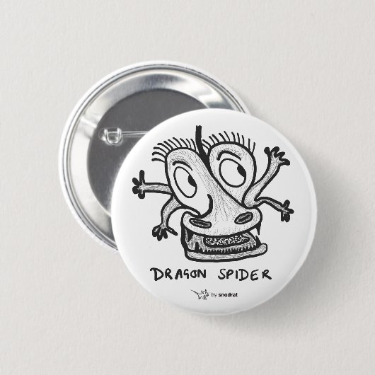 Snod Ratte: Drache-Spinne Button (Vorne & Hinten)