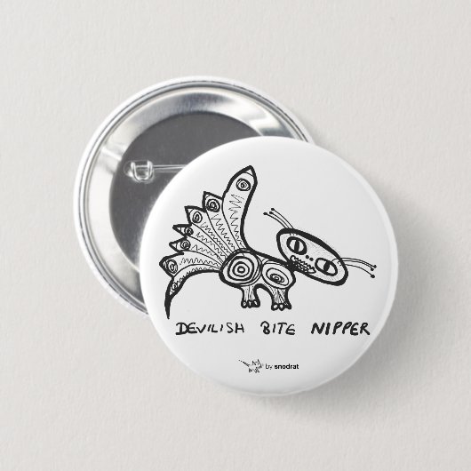 Snod Ratte: Zwerg-Nipper Button (Vorne & Hinten)