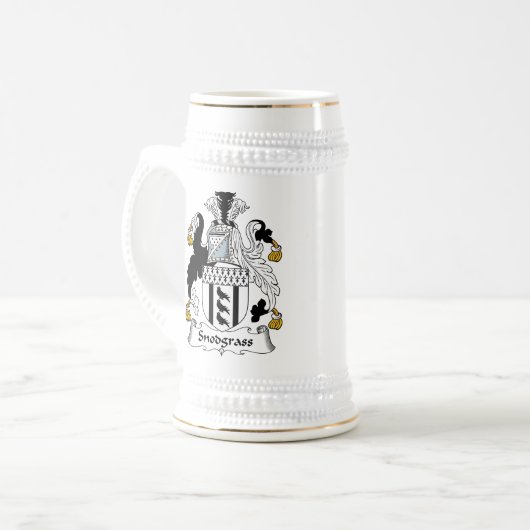 Snodgrass Familienwappen Bierglas (Vorderseite Links)