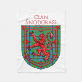 Snodgrass Tartan Scottish Plaid Lion Rampant Fleecedecke (Vorderseite)