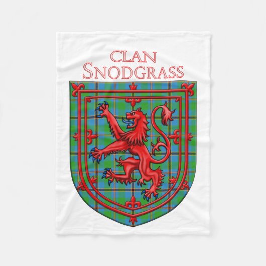 Snodgrass Tartan Scottish Plaid Lion Rampant Fleecedecke (Vorderseite)