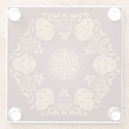 Snoiwflake Glas-Untersetzer Glasuntersetzer (Rückseite)