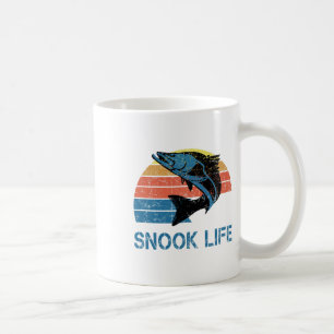 Snook-Angeln Retro Vintage Stil Springender Salzwa Kaffeetasse