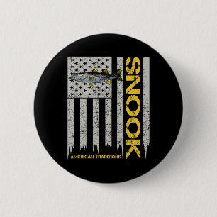 Snook-Angler - Vintage-amerikanische Flagge Snook Button