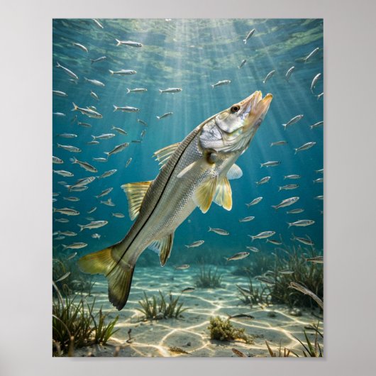Snook Fisch Kunst Poster (Vorne)