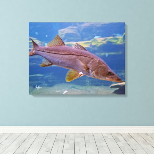 Snook Fish Canvas Print Leinwanddruck (Insitu (Holzboden))