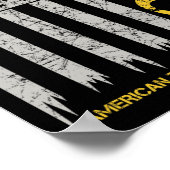 Snook Fisherman - Vintage Style American Flag Snoo Poster (Ecke)