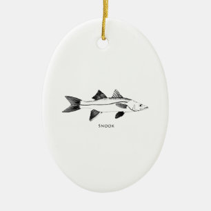 Snook-Linie Kunst-Logo Keramik Ornament
