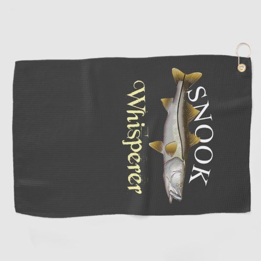 Snook Whisperer Dunkles Handtuch (Horizontal)