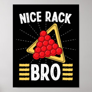 Snooker Apparel für Erwachsene Nice Rack Bro Pool Poster