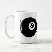 Snooker Ball 8 Minimalist Mug | Billiard Art Kaffeetasse (Links)