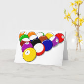 Snooker-Ball-Gruß-Karten Karte (Gelbe Blume)