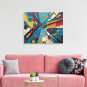 Snooker Balls - Abstrakte Ölmalerei Leinwanddruck (Insitu (Wohnzimmer))