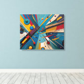 Snooker Balls - Abstrakte Ölmalerei Leinwanddruck (Insitu (Holzboden))