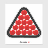 Snooker Balls im Dreieck Aufkleber (Blatt)