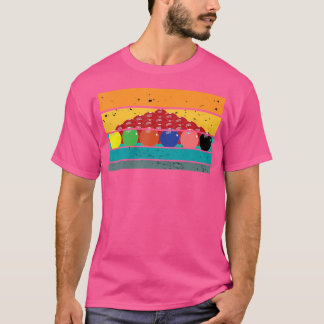 Snooker Balls Pool Ausrüstung für Männer Billard T-Shirt