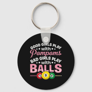 Snooker D Girls spielen mit LL Pool Spieler Girl B Schlüsselanhänger