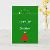 Snooker Design Personalisiert 18. Geburtstagskarte Karte (Gelbe Blume)