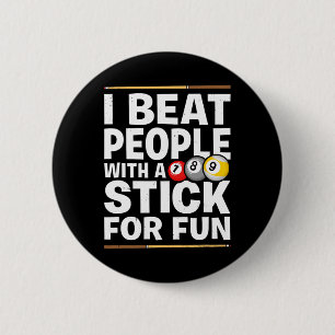 Snooker Game Beat Leute mit einem Stick Pool Spiel Button