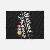 Snooker Game Billiard Princess Pool Spieler Billia Fleecedecke (Vorderseite (Horizontal))