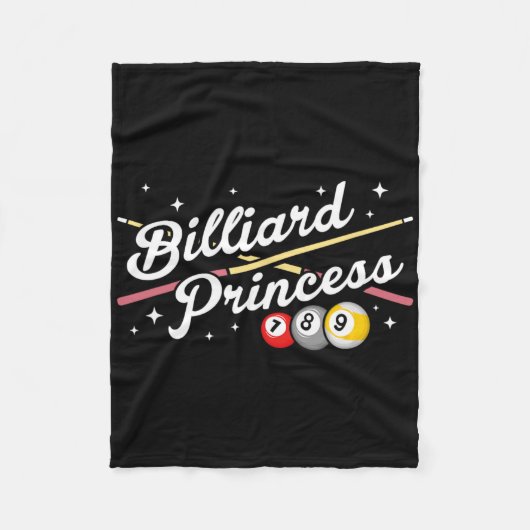 Snooker Game Billiard Princess Pool Spieler Billia Fleecedecke (Vorderseite)