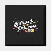 Snooker Game Billiard Princess Pool Spieler Billia Magnet (Vorne)