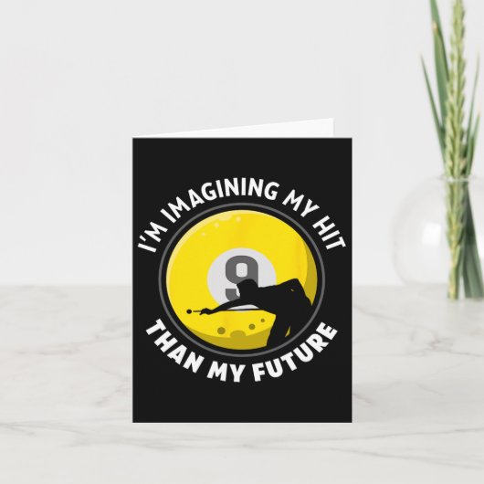 Snooker Game Pool und Bier Drinker Pool Spieler Bi Karte (Vorderseite)