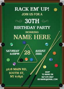 Billard Einladungen Zazzle De