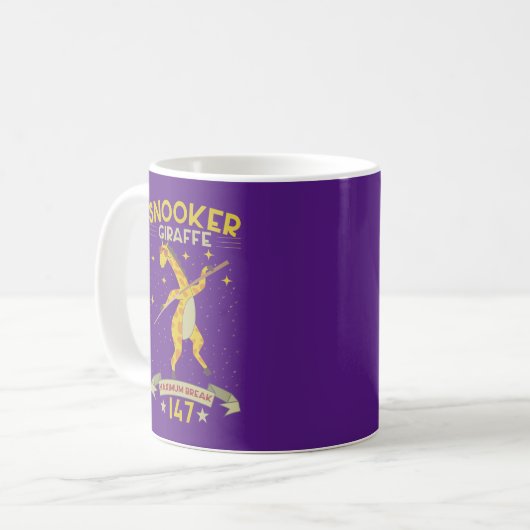 Snooker Lover. Snooker Giraffe Maximum Break 147. Kaffeetasse (Vorderseite Links)