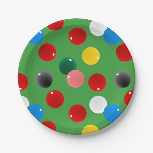 Snooker Player Geburtstagsparty Pappteller (Vorderseite)