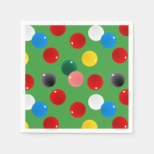 Snooker Player Geburtstagsparty Serviette (Vorderseite)