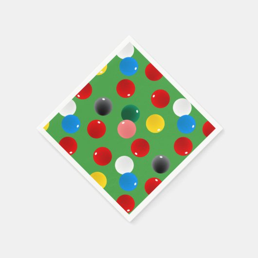 Snooker Player Geburtstagsparty Serviette (Ecke)