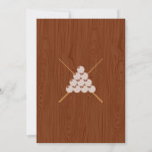 Snooker Pool Geburtstagsfeier Einladung (Rückseite)