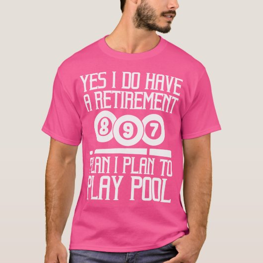 Snooker Pool Player und Pool Billard T-Shirt (Vorderseite)