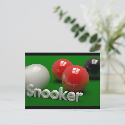 Snooker Postkarte (Stehend Vorderseite)