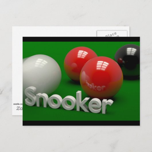 Snooker Postkarte (Vorne/Hinten)