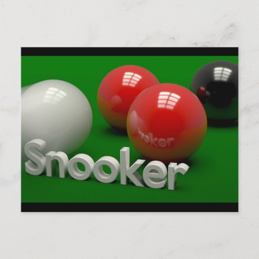 Snooker Postkarte (Vorderseite)