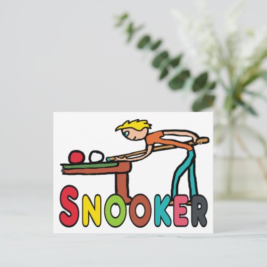 Snooker Postkarte (Stehend Vorderseite)
