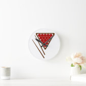 Snooker Rack and Snooker Cues Runde Wanduhr (Zuhause)