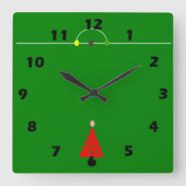 Snooker-Tabelle Quadratische Wanduhr (Vorderseite)