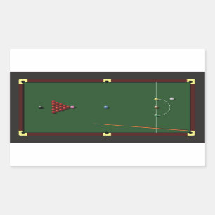 Snooker-Tabellen-Aufkleber Rechteckiger Aufkleber